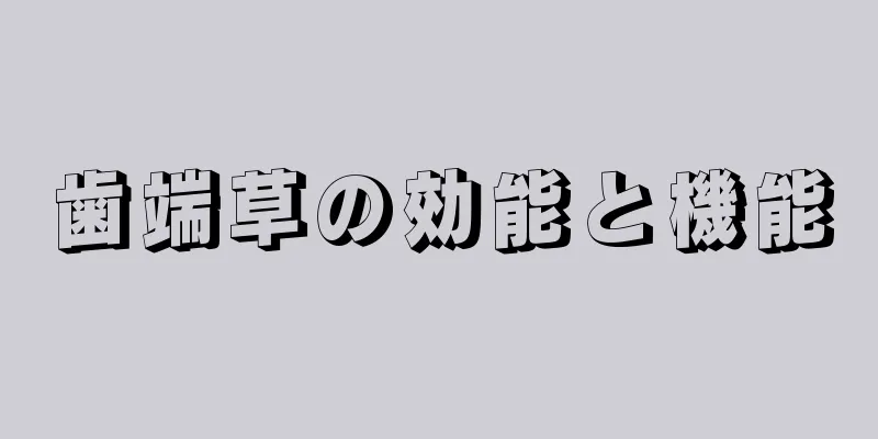 歯端草の効能と機能