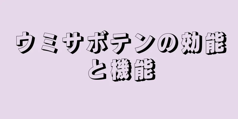 ウミサボテンの効能と機能