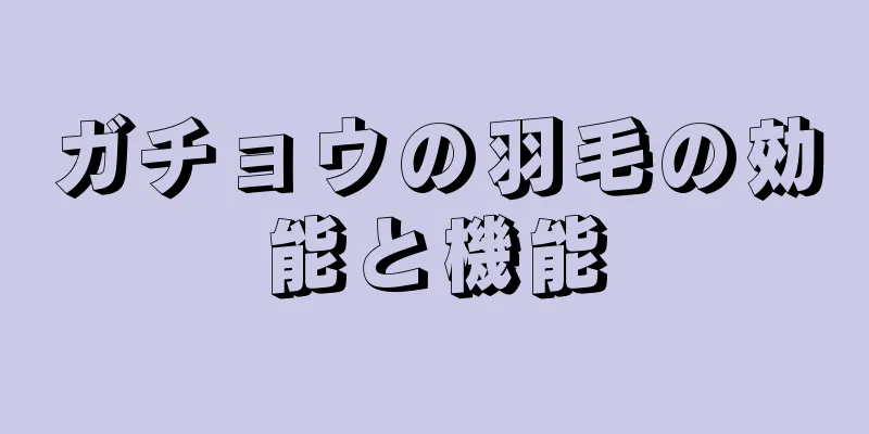 ガチョウの羽毛の効能と機能