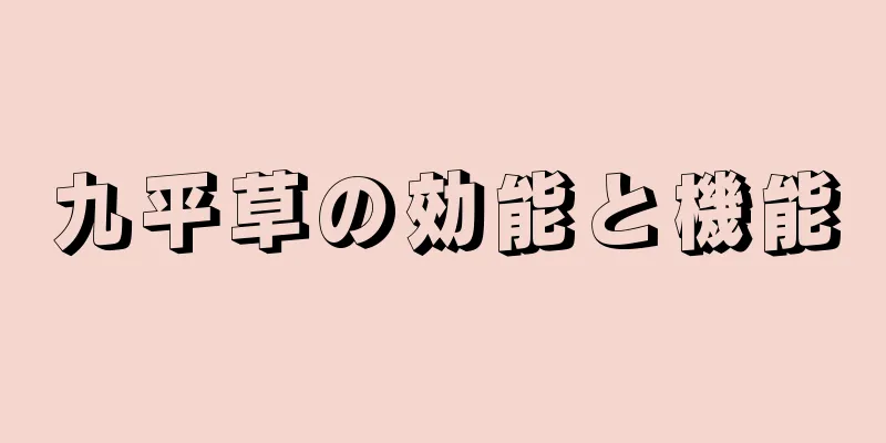 九平草の効能と機能
