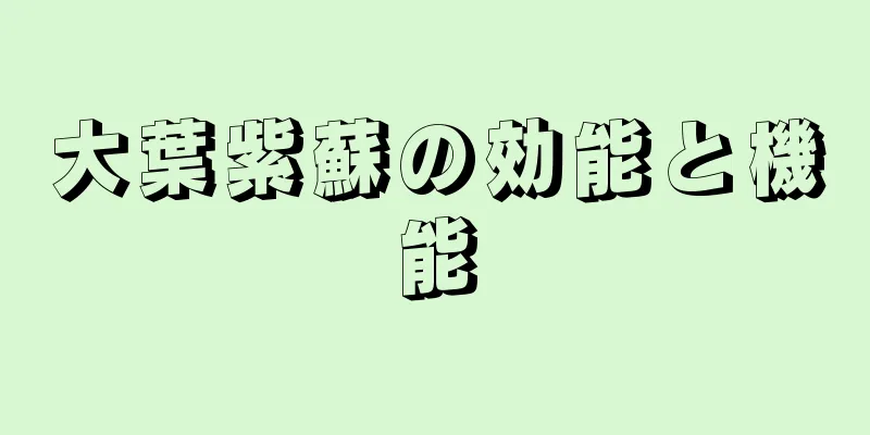 大葉紫蘇の効能と機能