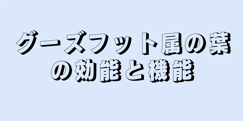 グーズフット属の葉の効能と機能
