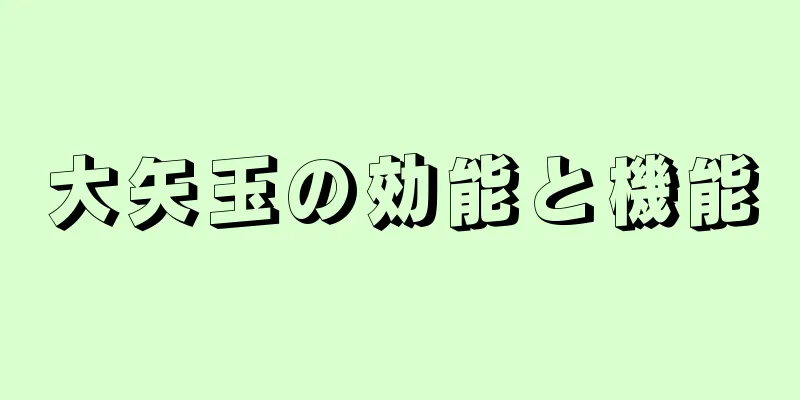 大矢玉の効能と機能