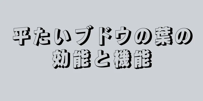 平たいブドウの葉の効能と機能