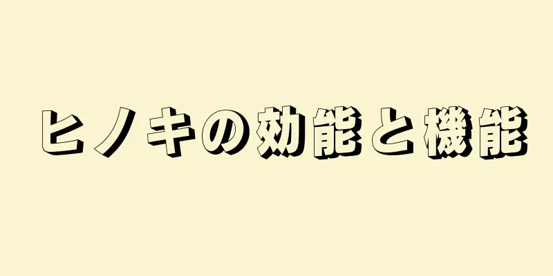 ヒノキの効能と機能