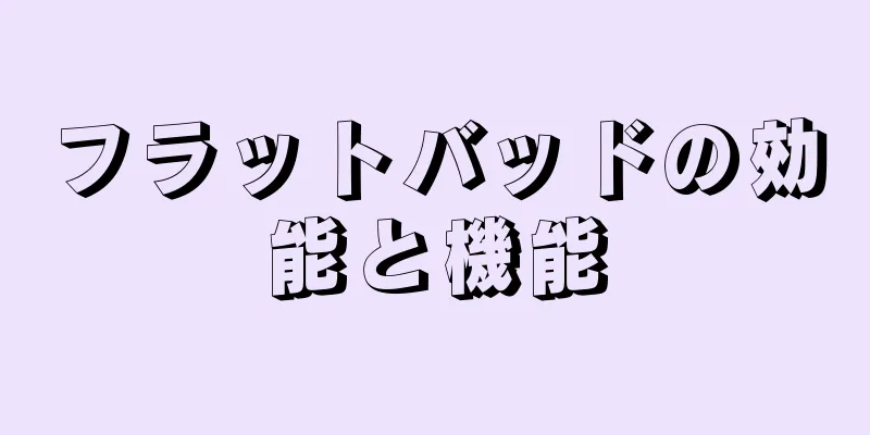フラットバッドの効能と機能
