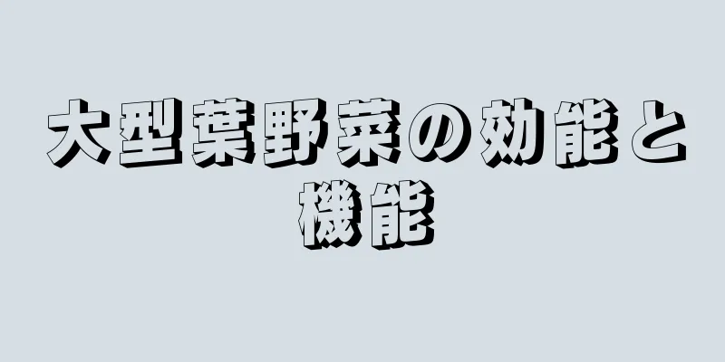 大型葉野菜の効能と機能