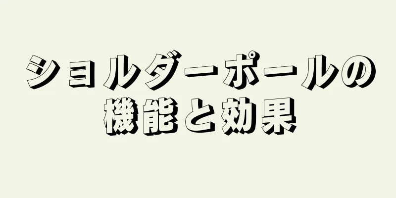 ショルダーポールの機能と効果