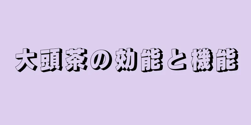 大頭茶の効能と機能