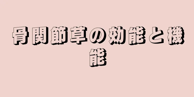 骨関節草の効能と機能