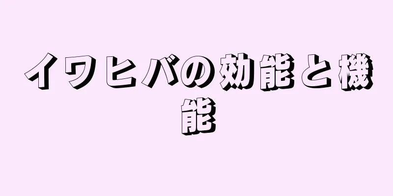 イワヒバの効能と機能