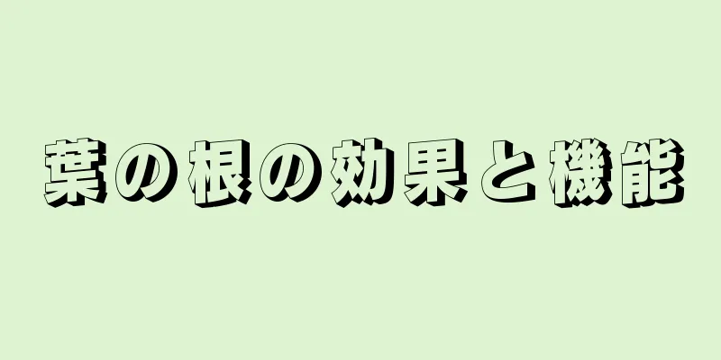 葉の根の効果と機能