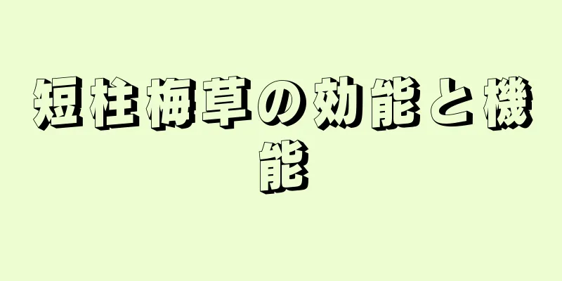 短柱梅草の効能と機能