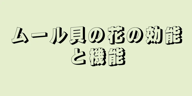 ムール貝の花の効能と機能
