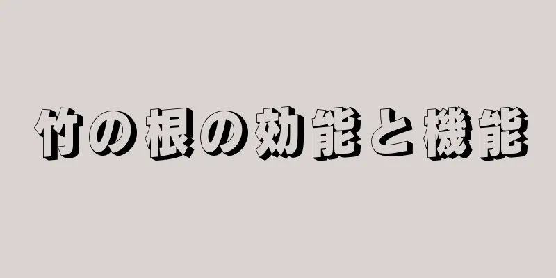 竹の根の効能と機能