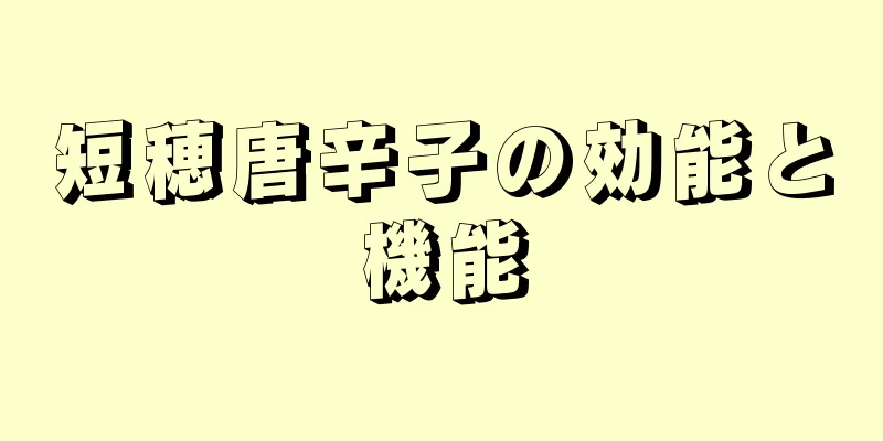 短穂唐辛子の効能と機能