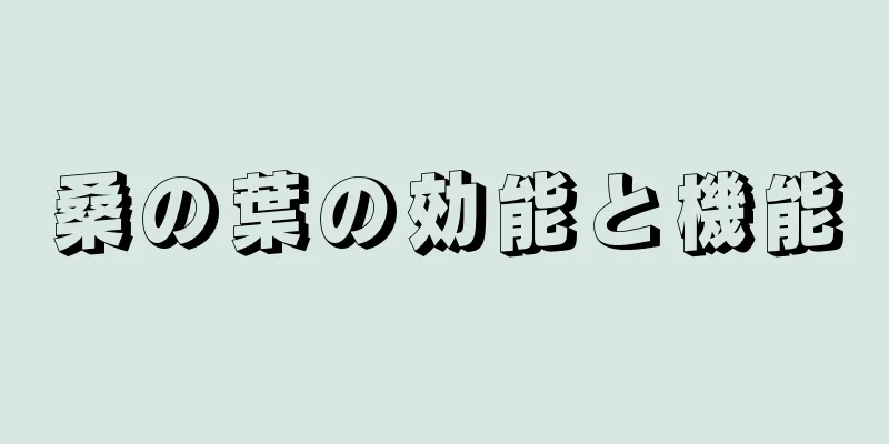 桑の葉の効能と機能