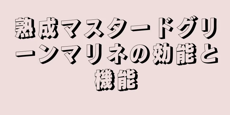 熟成マスタードグリーンマリネの効能と機能