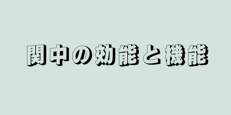 関中の効能と機能