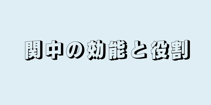 関中の効能と役割
