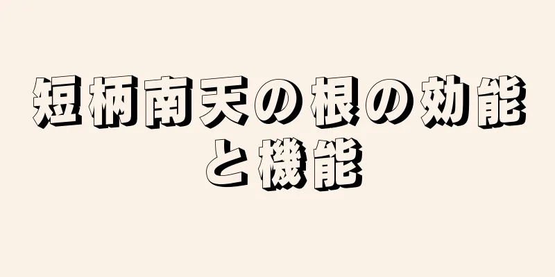短柄南天の根の効能と機能