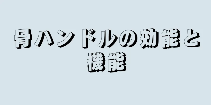 骨ハンドルの効能と機能