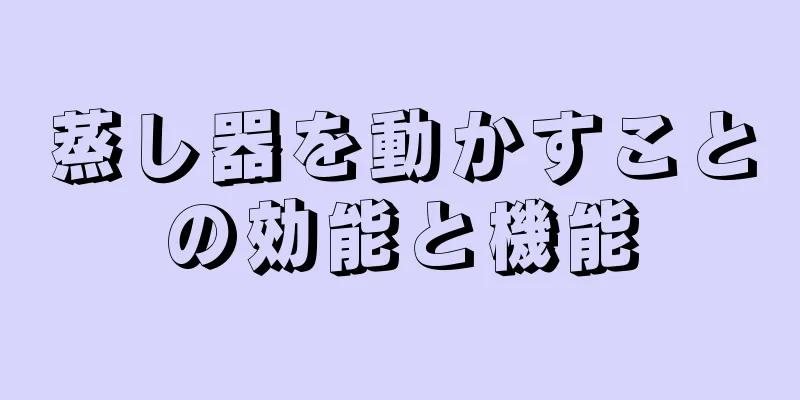蒸し器を動かすことの効能と機能