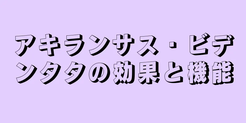 アキランサス・ビデンタタの効果と機能