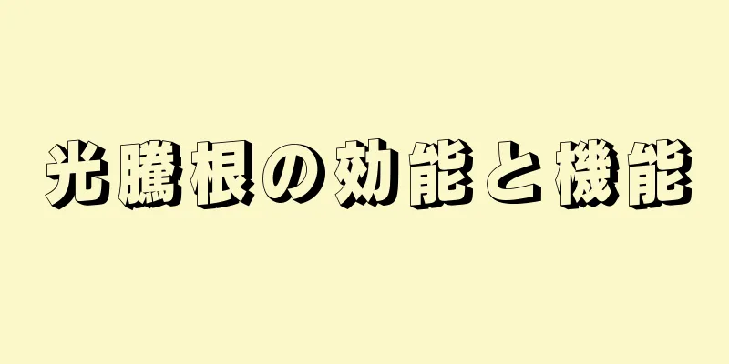 光騰根の効能と機能