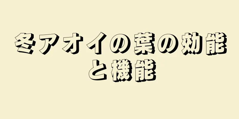 冬アオイの葉の効能と機能