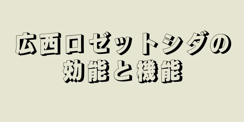 広西ロゼットシダの効能と機能
