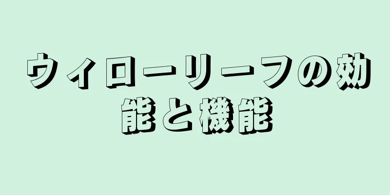 ウィローリーフの効能と機能