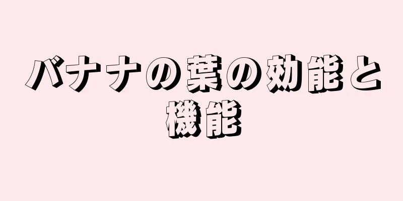 バナナの葉の効能と機能