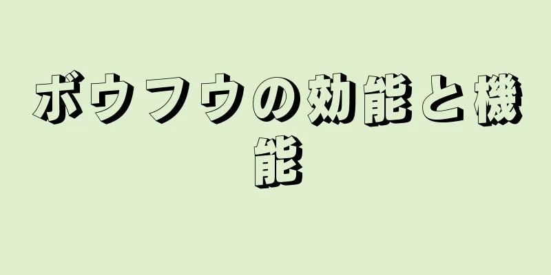 ボウフウの効能と機能