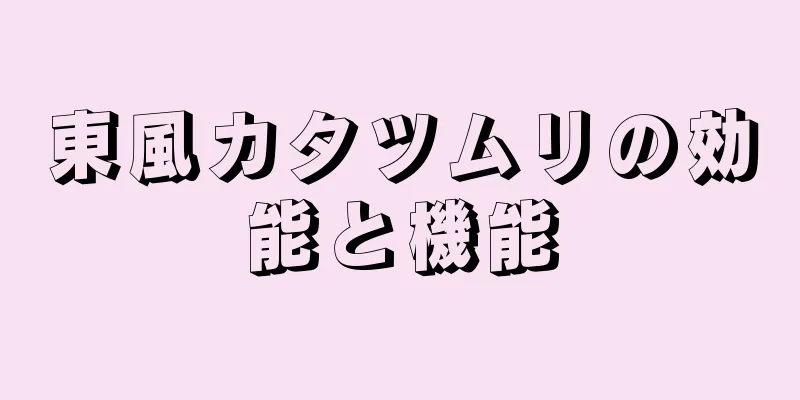 東風カタツムリの効能と機能