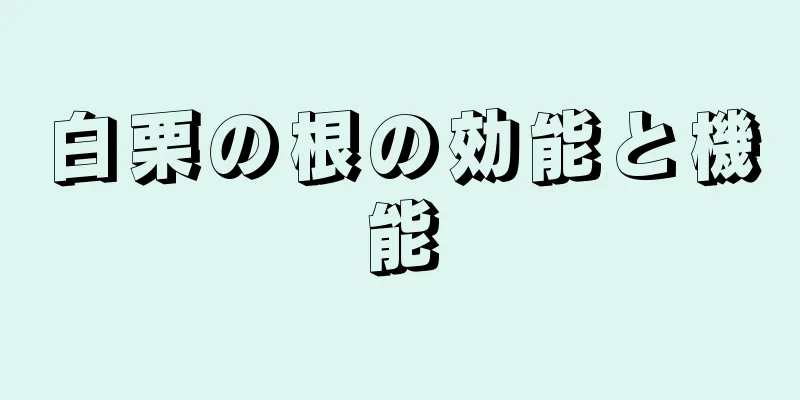 白栗の根の効能と機能