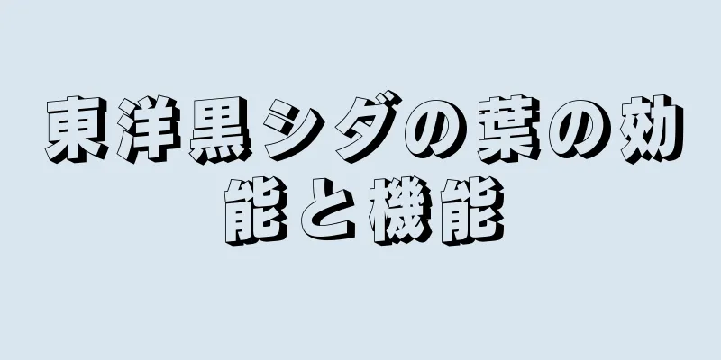 東洋黒シダの葉の効能と機能