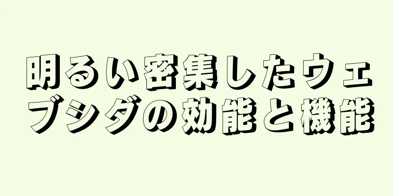 明るい密集したウェブシダの効能と機能