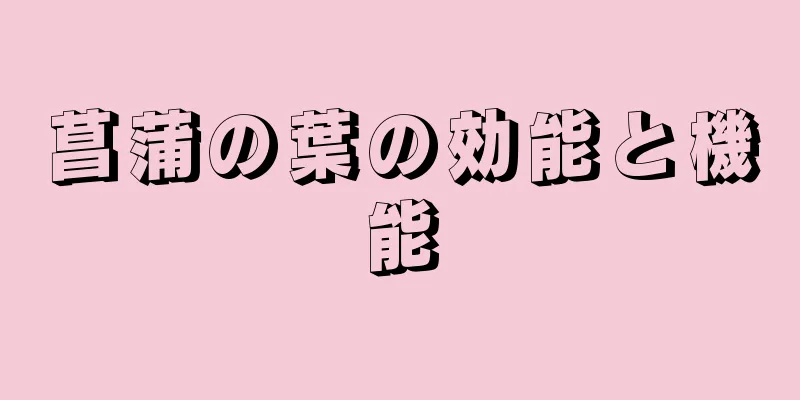 菖蒲の葉の効能と機能