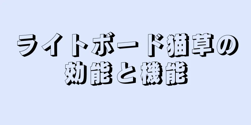 ライトボード猫草の効能と機能