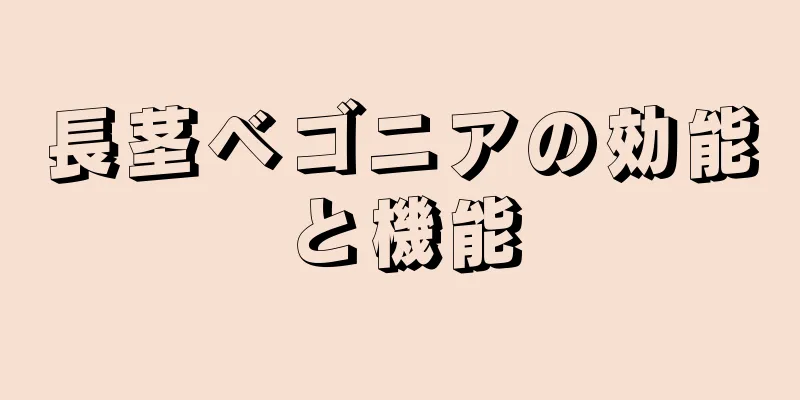 長茎ベゴニアの効能と機能