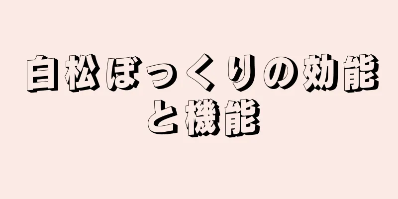 白松ぼっくりの効能と機能