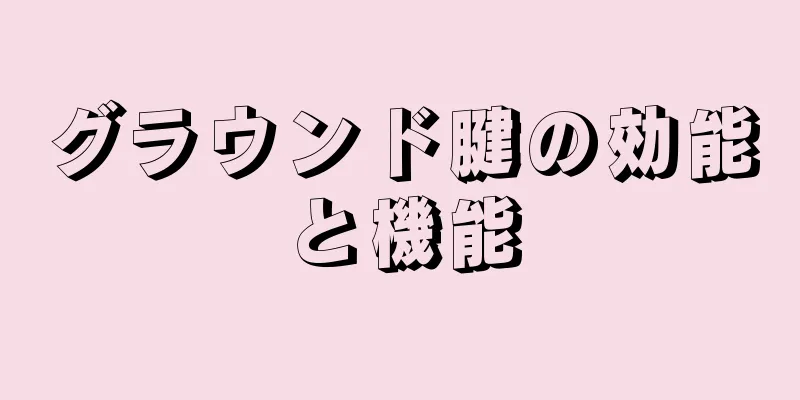 グラウンド腱の効能と機能