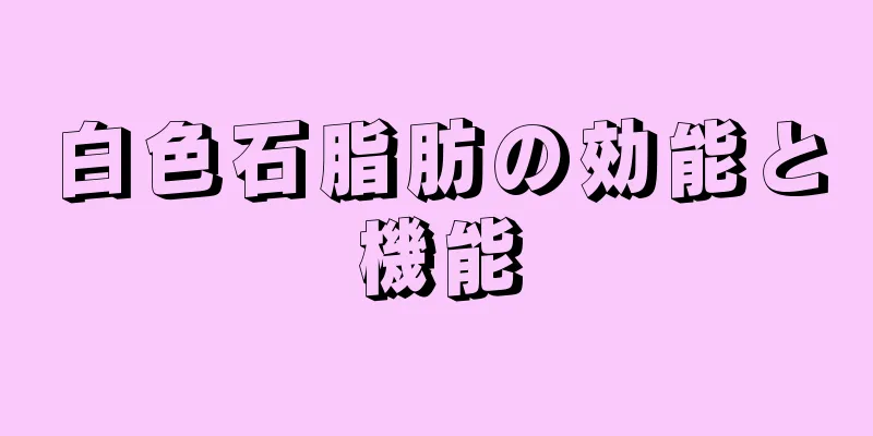 白色石脂肪の効能と機能