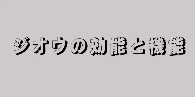 ジオウの効能と機能