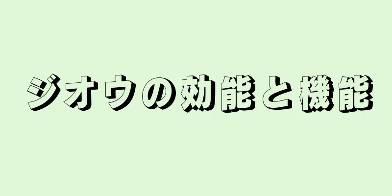 ジオウの効能と機能