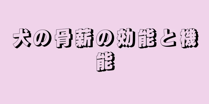犬の骨薪の効能と機能