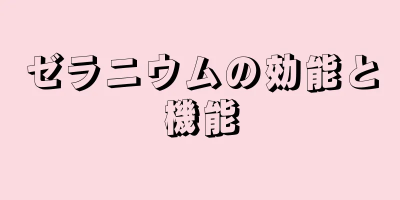 ゼラニウムの効能と機能