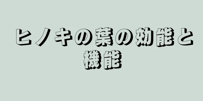 ヒノキの葉の効能と機能