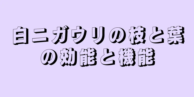 白ニガウリの枝と葉の効能と機能